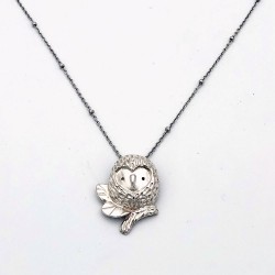 純銀黏土項鍊 - 貓頭鷹 純銀黏土項鍊 - 貓頭鷹