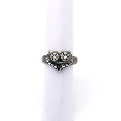 純銀黏土寶石戒指 - 貓咪 純銀黏土寶石戒指 - 貓咪