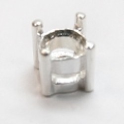 純銀黏土工具 - 銀製鑲嵌台座 3mm (5個入)