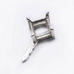 純銀黏土工具 - 正方形鑲嵌台座側插 5×5mm (5個入)