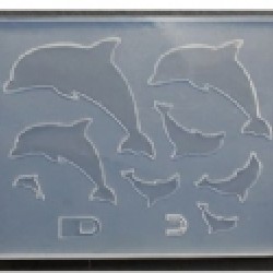 純銀黏土工具 - 昆蟲動物圖案矽膠模型 - 海豚