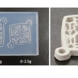 純銀黏土工具 - 掛葵圖案矽膠模型