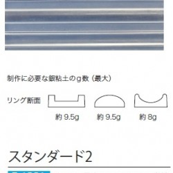 純銀黏土工具 - 戒指矽膠模型 - 基本款