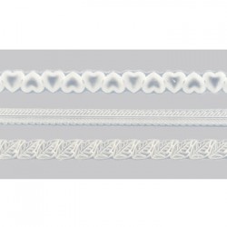 純銀黏土工具 - 戒指矽膠模型 - 心和葉