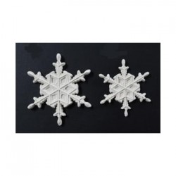 純銀黏土工具 - 雪花結晶圖案矽膠模型 - 冰晶