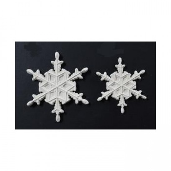 純銀黏土工具 雪花結晶圖案矽膠模型 冰晶 岩之月銀黏土工坊