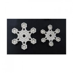 純銀黏土工具 - 雪花結晶圖案矽膠模型 - 幾何