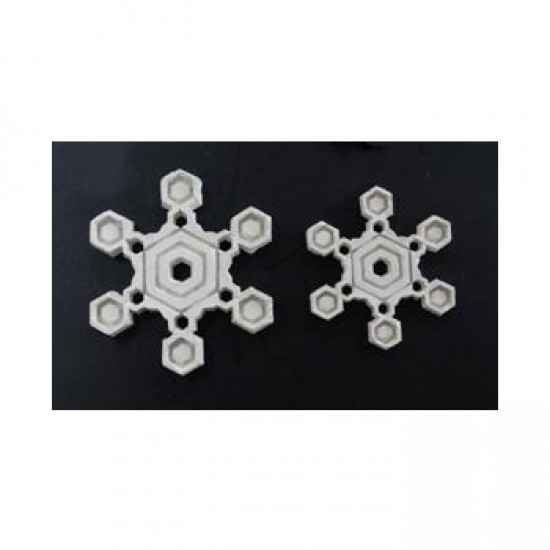 純銀黏土工具 雪花結晶圖案矽膠模型 幾何 岩之月銀黏土工坊