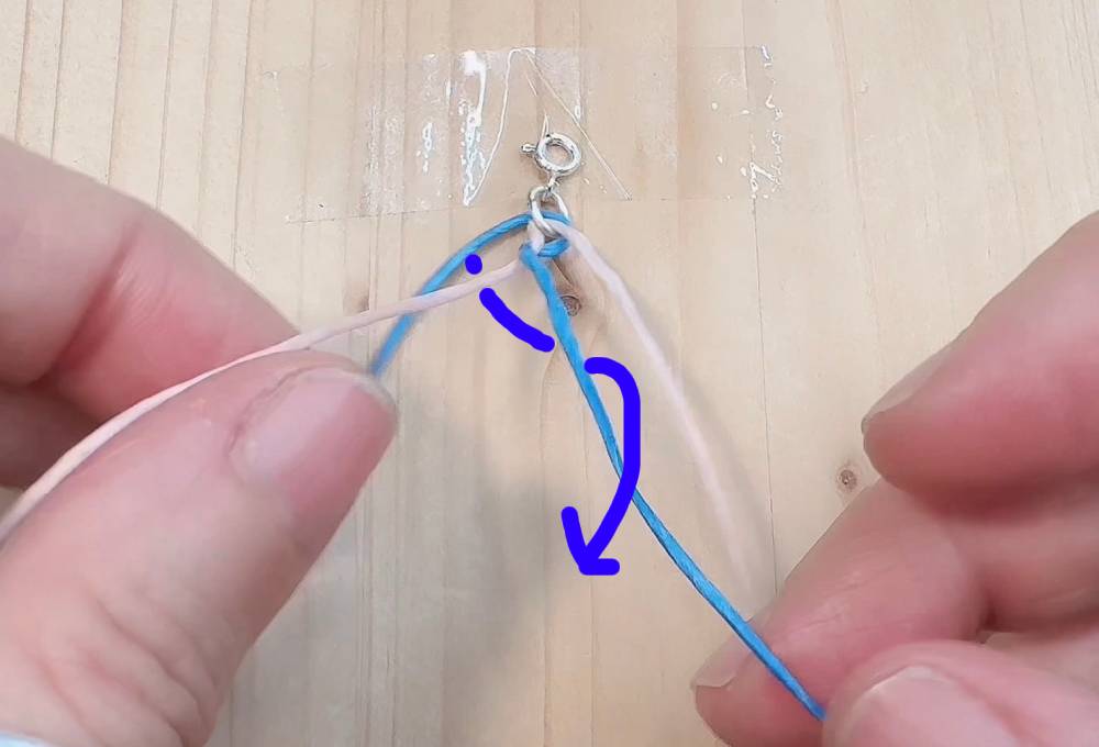 幸運手繩編織教學 四股圓繩