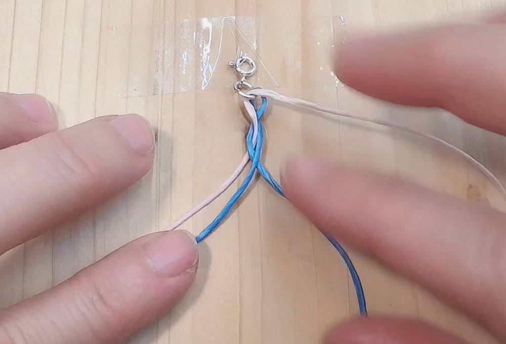 幸運手繩編織教學 四股圓繩