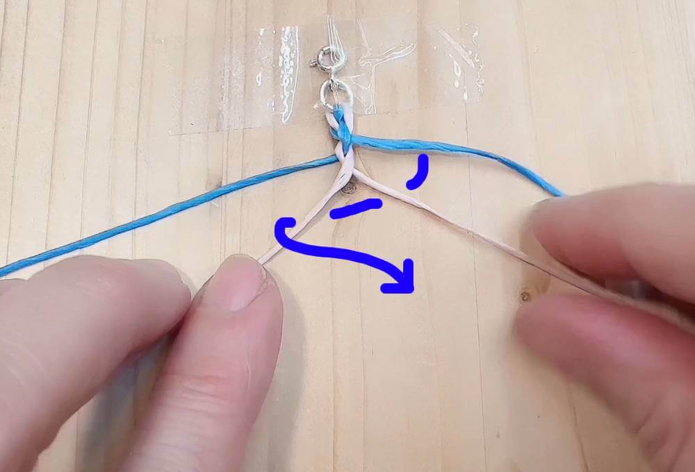 幸運手繩編織教學 四股圓繩