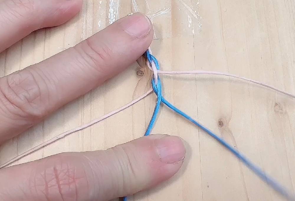 幸運手繩編織教學 四股圓繩