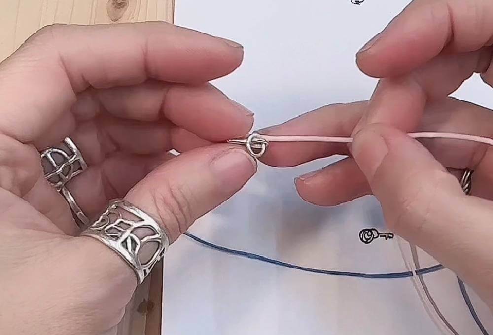 幸運手繩編織教學 四股圓繩