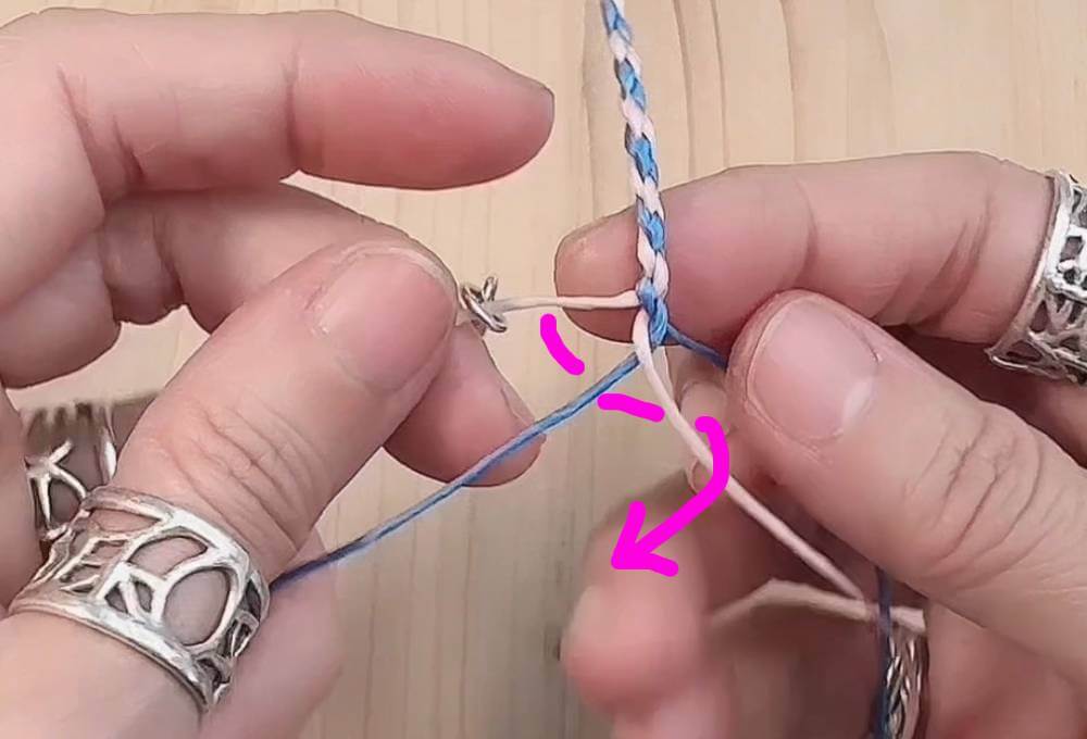 幸運手繩編織教學 四股圓繩