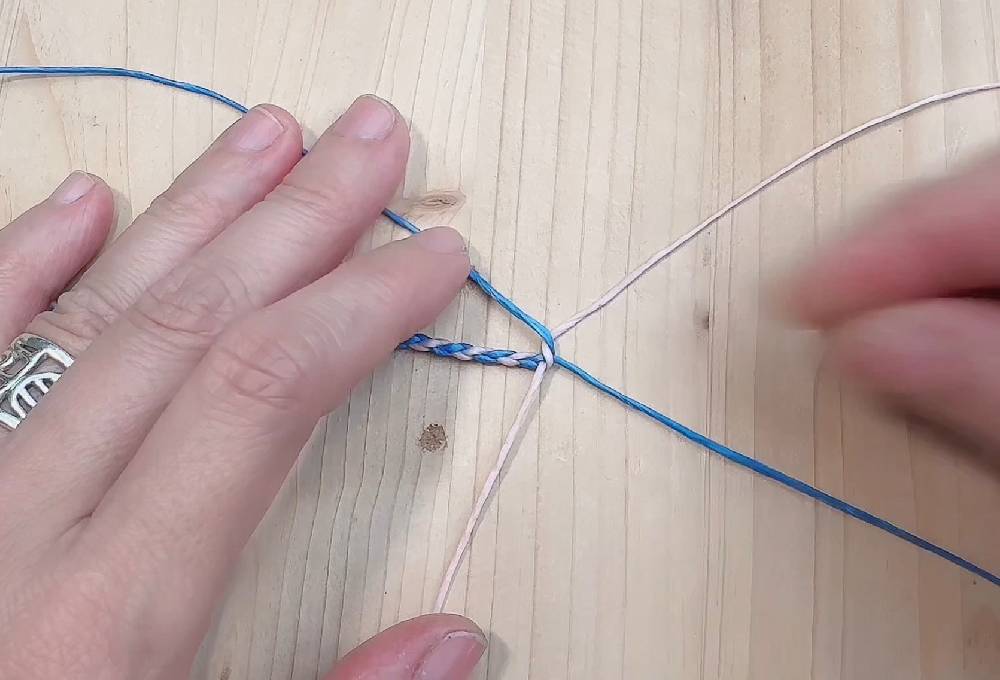 幸運手繩編織教學 四股圓繩