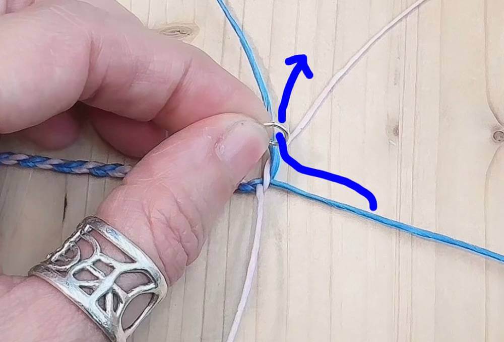 幸運手繩編織教學 四股圓繩