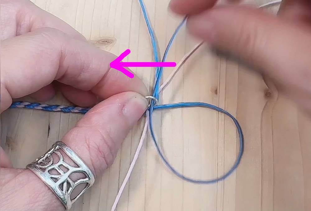 幸運手繩編織教學 四股圓繩