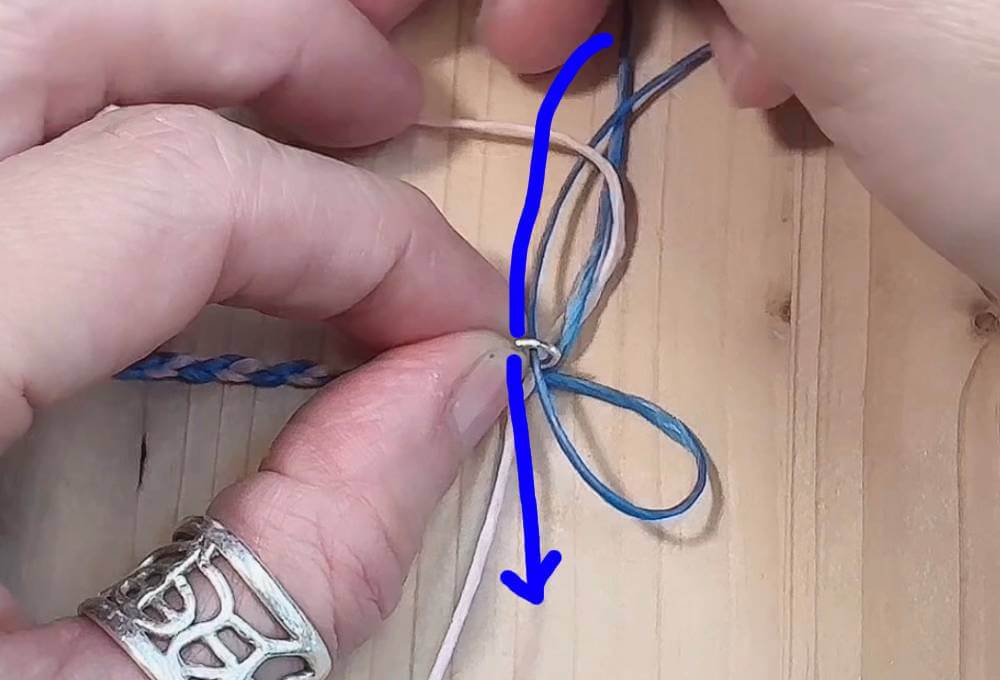 幸運手繩編織教學 四股圓繩