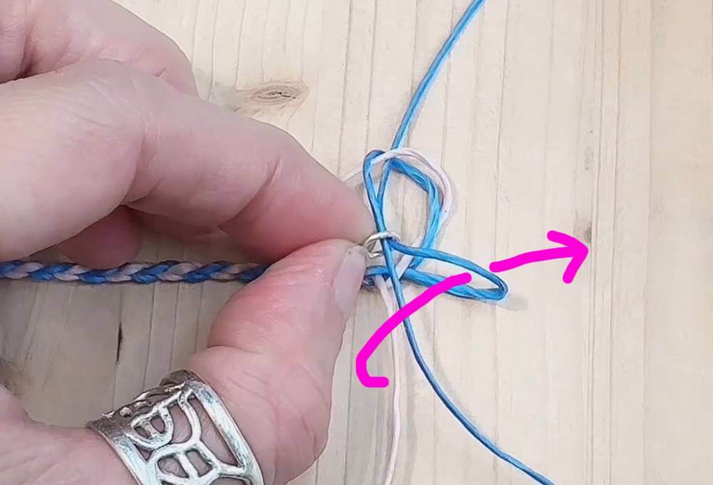 幸運手繩編織教學 四股圓繩