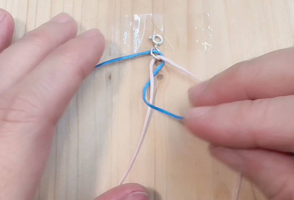 幸運手繩編織教學 四股圓繩